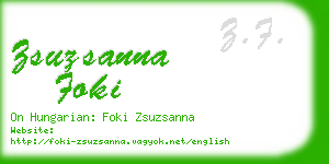 zsuzsanna foki business card